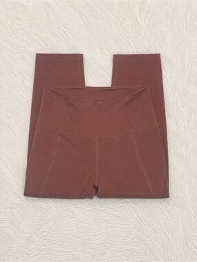 Girlfriend Collective High Waist Compression Capri Legging 18" Pilates Brown